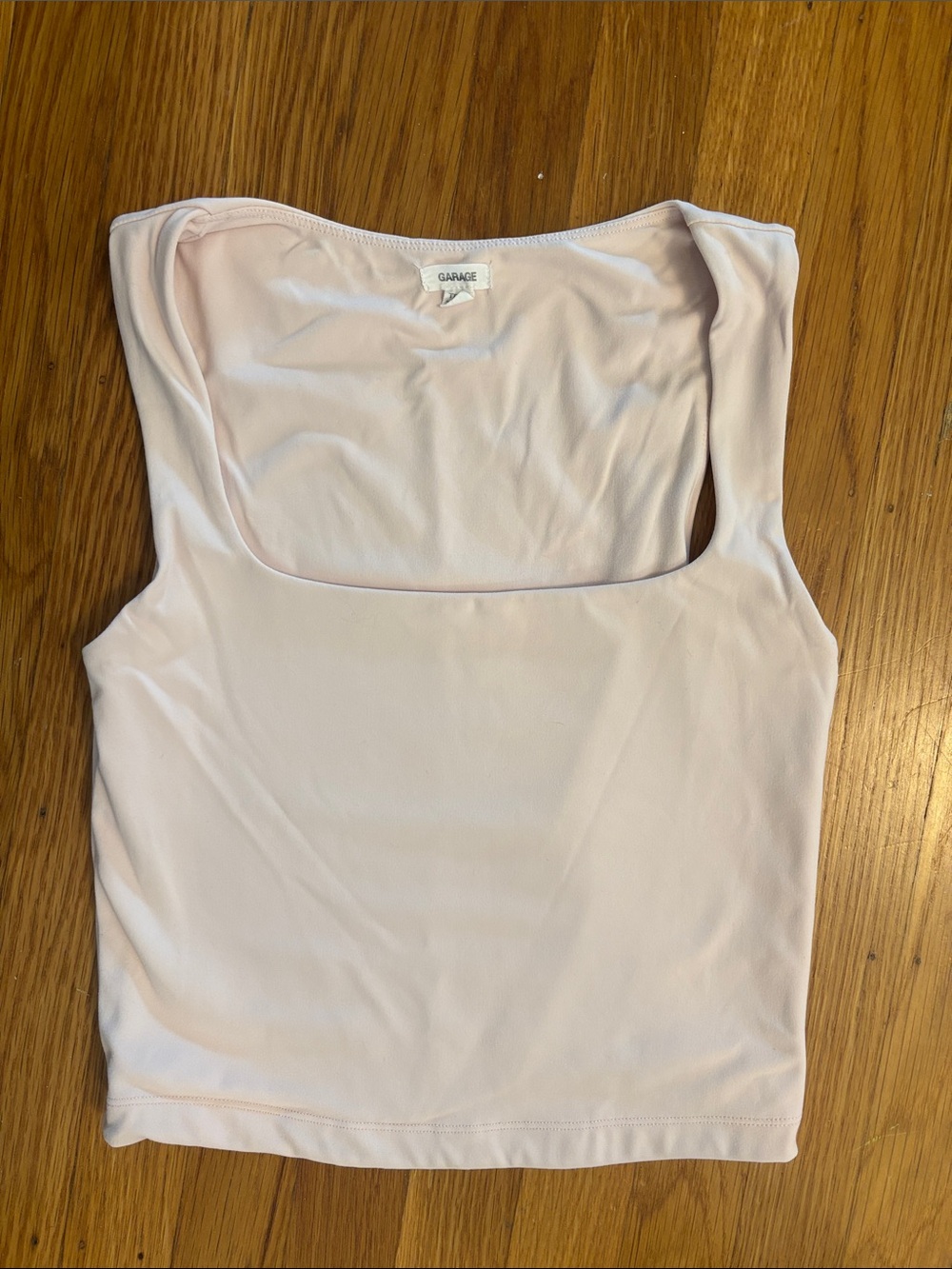 Garage Light Pink Square Neck Tank Top